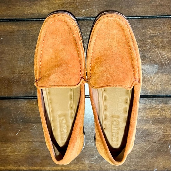 SARTO by Franco Sarto Orange Suede Loafers – Size 4M (EU 34) - Picture 1 of 8